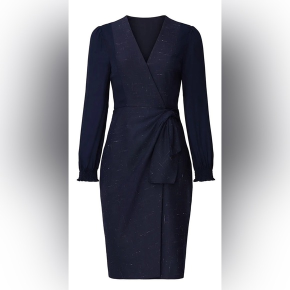 Rebecca Taylor Dresses & Skirts - Rebecca Taylor Navy Cross Hatch Dress- Size 10